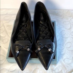 Michael Kors Black Leather Nancy Flats